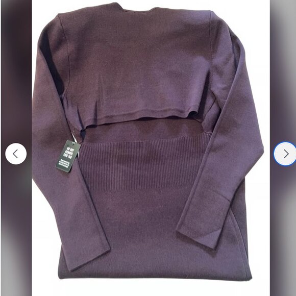 Express Back Cutout Midi Sweater Dress Size XL NWT - Picture 7 of 7